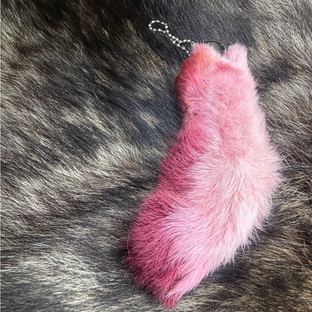 Lucky rabbit foot keychain
